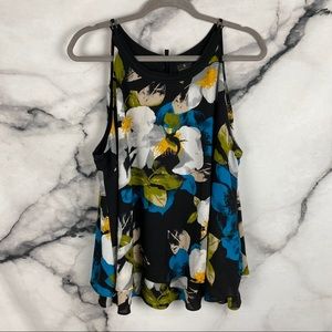 Worthington Black Floral Blouse